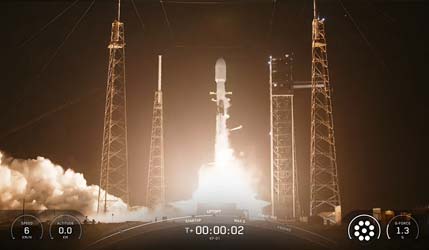 Запуск ракеты Falcon 9 Block 5