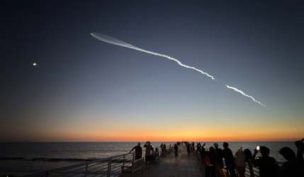 Запуск ракеты Falcon 9 Block 5 с группой спутников Starlink Group 11-20