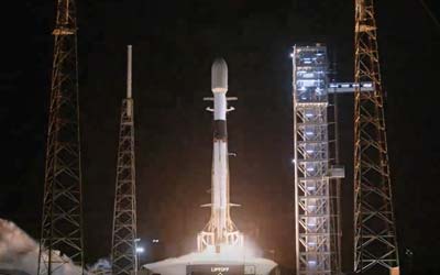 Запуск ракеты Falcon 9 Block 5 с группой спутников Starlink Group 6-33