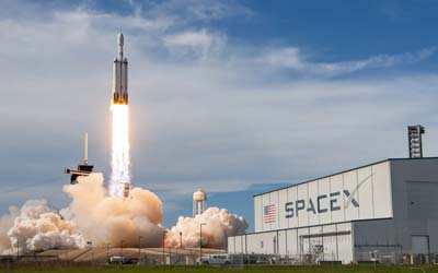 Запуск ракеты Falcon Heavy