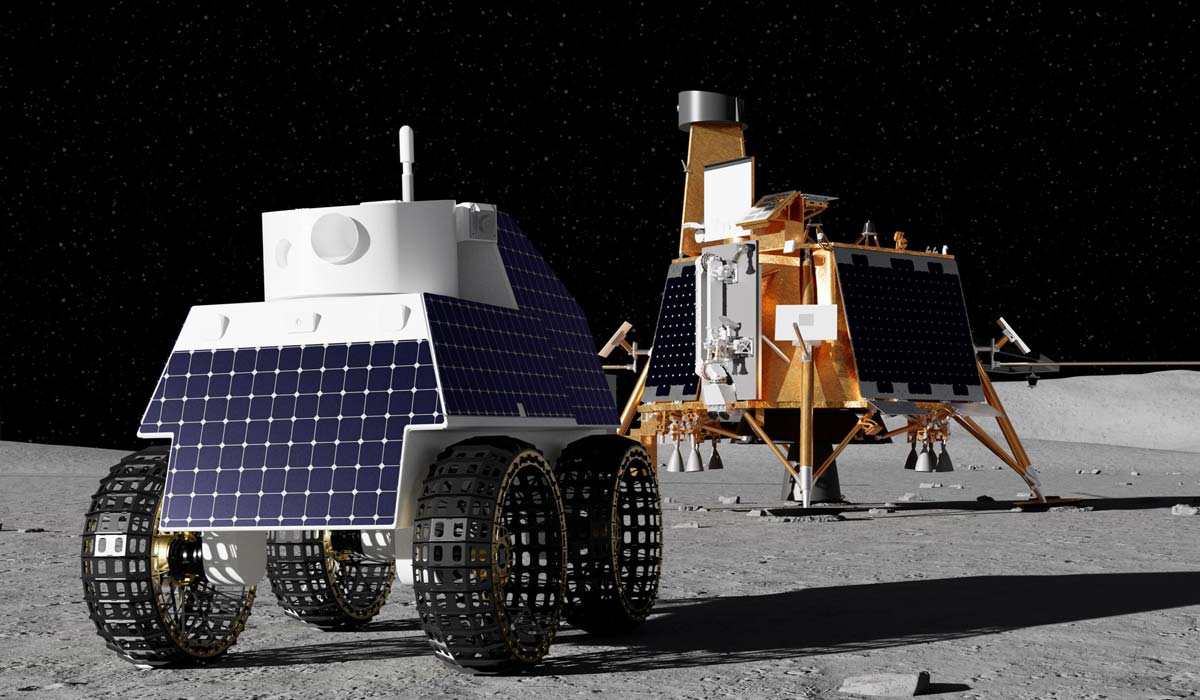 Honeybee Robotics moon rover blue Ghost Mission 3