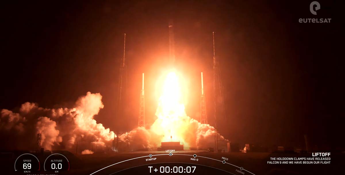 Успішний запуск супутників зв'язку Eutelsat 10B ракетою Falcon 9 Block 5 відбувся 23 листопада 2022 року
