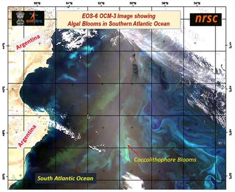 Супутник EOS-6 знімає циклон Мандоус і виявляє цвітіння водоростей