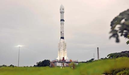Ракета GSLV Mk II на стартовой площадке
