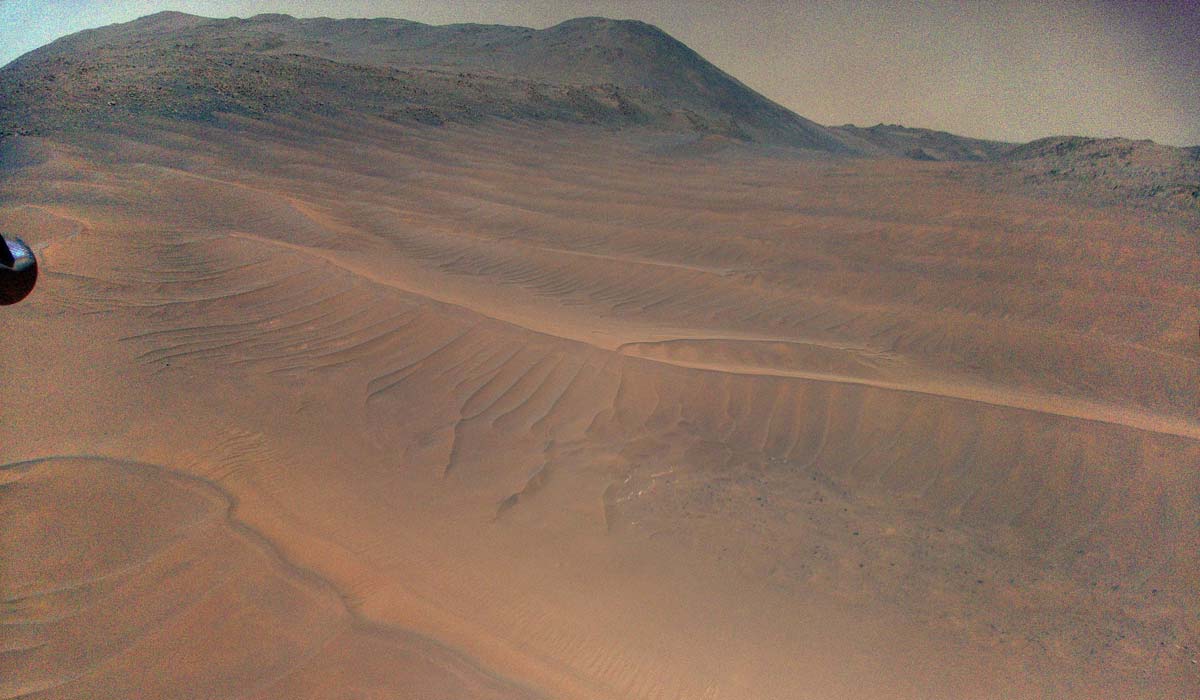 Mars view from ingenuity helicopter