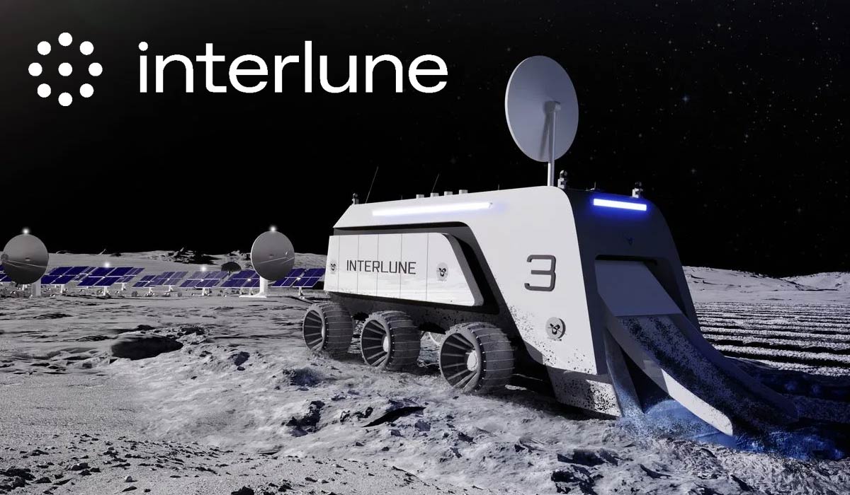 Художественное представление автономного лунного харвестера или комбайна Interlune