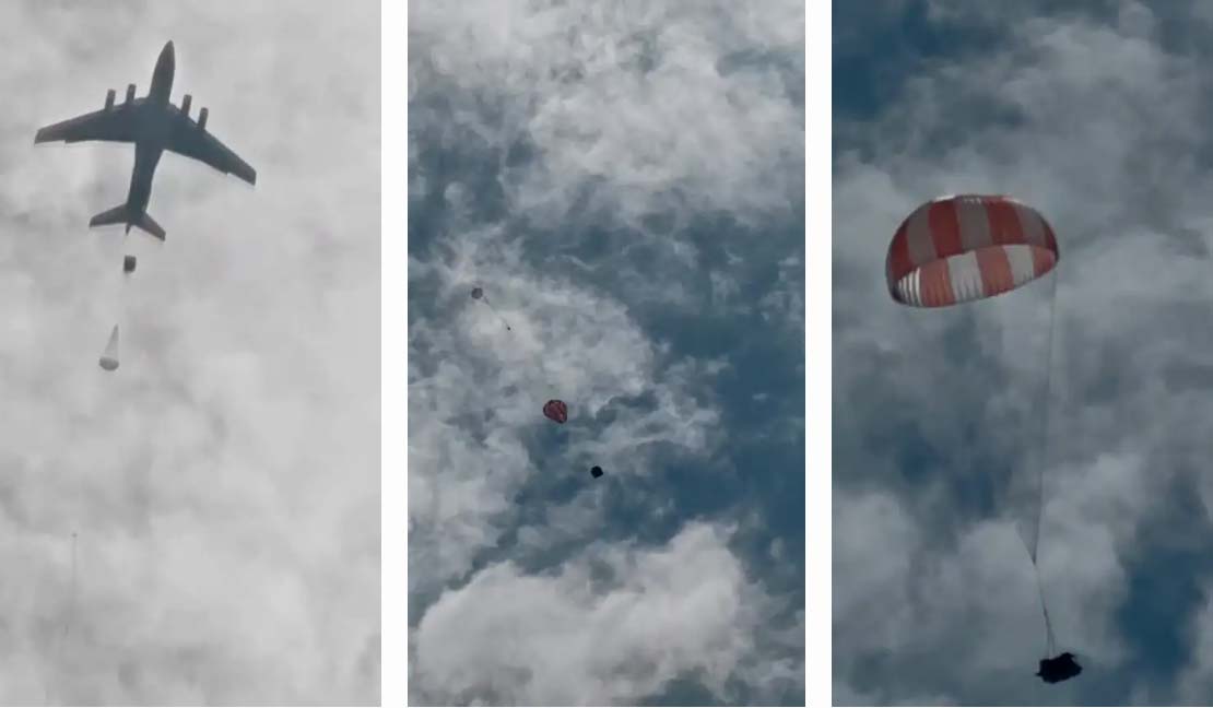 Gaganyaan Main parachute Airdrop Test 5 (IMAT)
