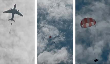 Gaganyaan Main parachute Airdrop Test 5 (IMAT)