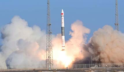 Запуск китайской коммерческой ракеты Kuaizhou-1A