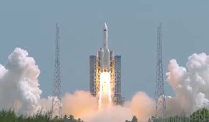 Запуск китайской ракеты Long March 5 со спутниками SatNet LEO Group 08