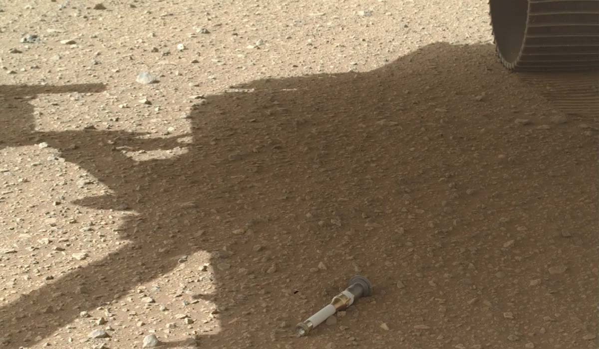 Tube with samples on mars
