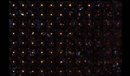 Колаж із знімків коричневих карликів, виявлених телескопом NASA SPHEREx