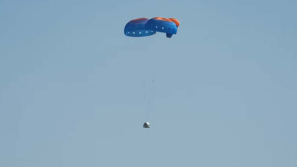 Blue Origin расследует проблему с парашютом New Shepard