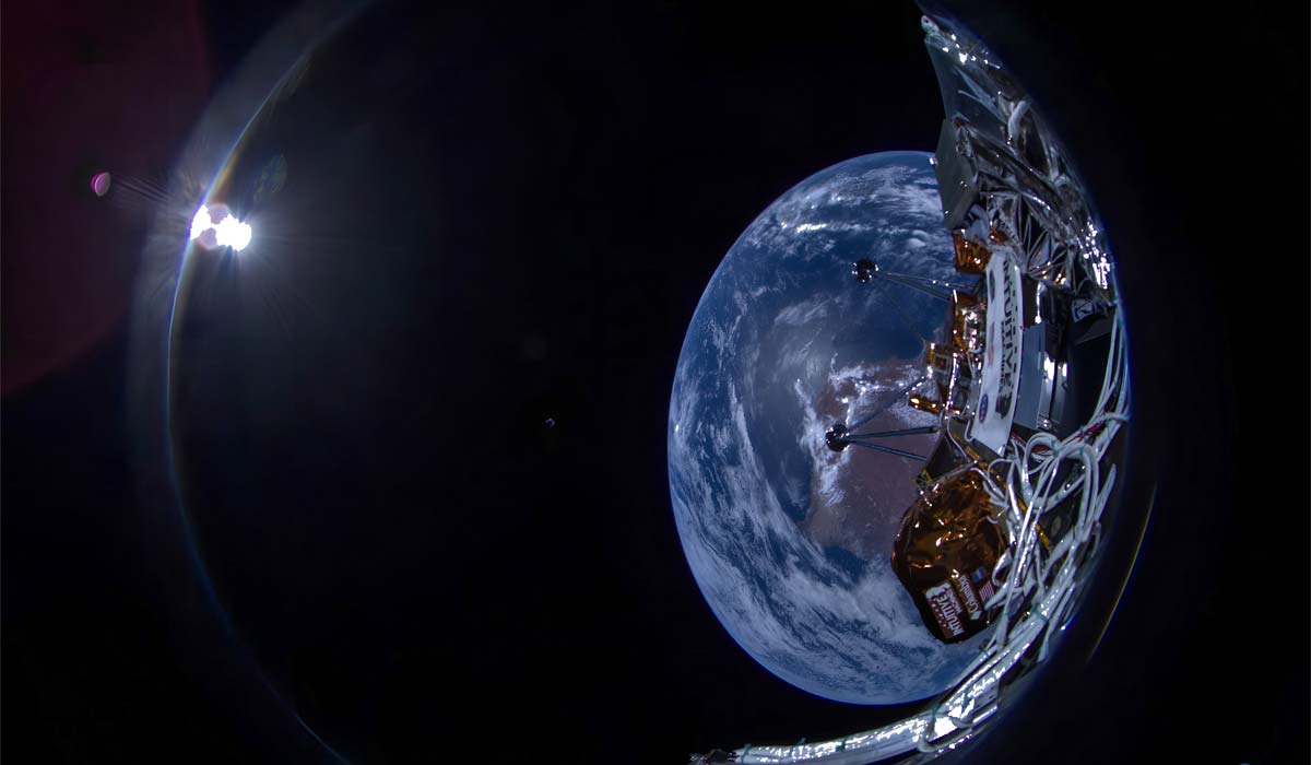 Intuitive Machines опубликовала первые фото с лунного модуля Nova-C — Одиссея