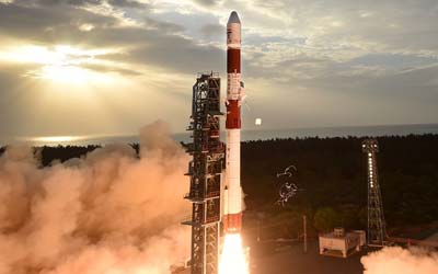 Запуск ракеты PSLV