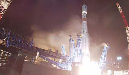 Ракета Союз-2.1б злітає з космодрому Плесецьк