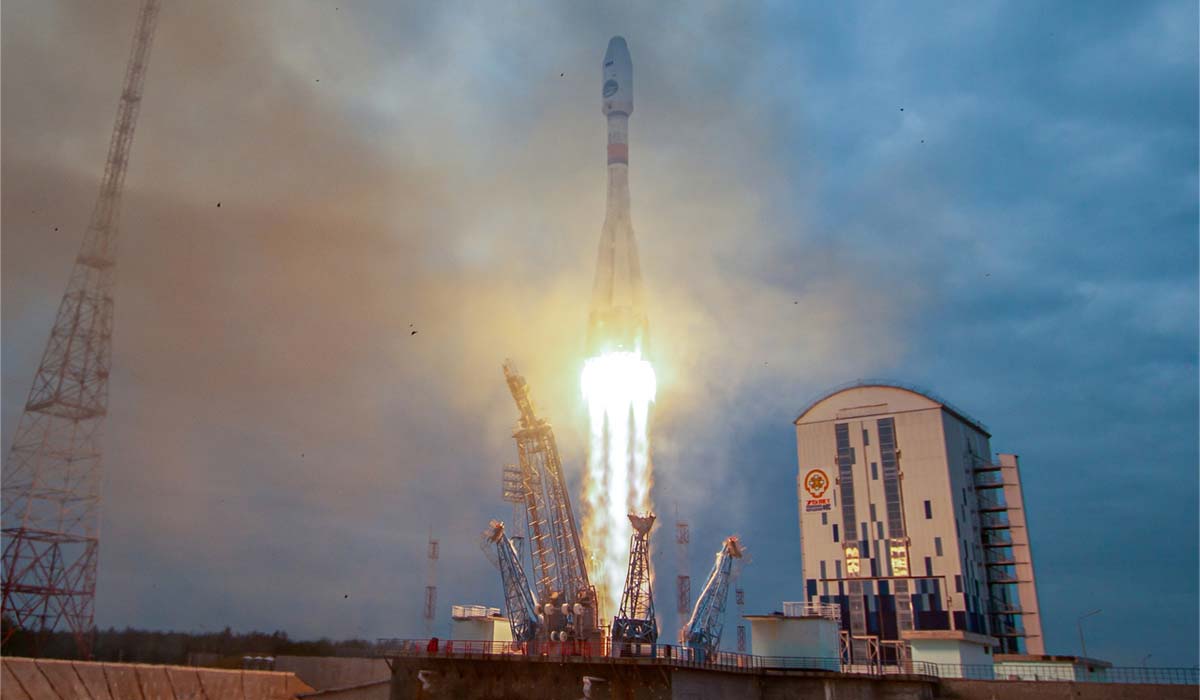 Запуск ракеты Союз-2.1б с АМС Луна-25