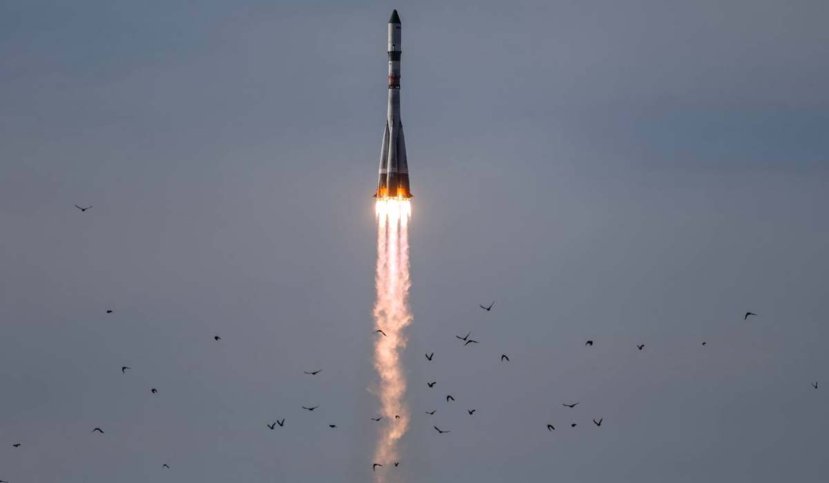 Взлет ракеты «Союз-2.1а» с космодрома Байконур 22 марта 2026 года с кораблем «Прогресс МС-33»