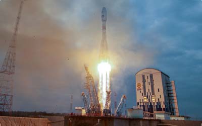 Запуск ракеты Союз-2.1б с АМС Луна-25