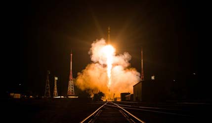 Взлет ракеты Союз 2.1б с космическим аппаратом Бион-М №2