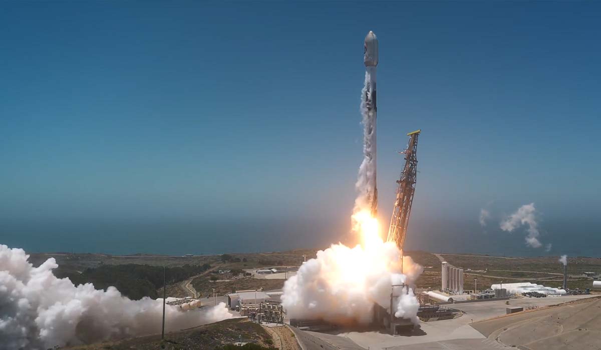 Запуск ракети Falcon 9 Block 5 з космодрому Ванденберг із супутниками SDA Tranche 1 Transport Layer E