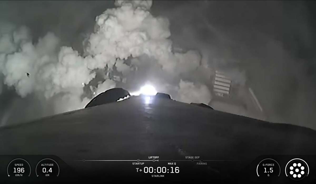 Запуск ракеты Falcon 9 Block 5 со спутниками Starlink Group 15-22 с базы Ванденберг