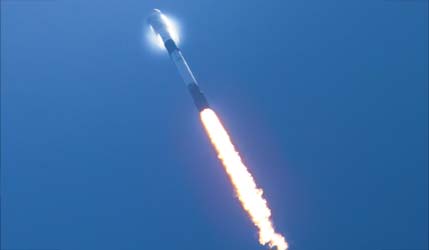Запуск ракети Falcon 9 Block 5 з групою супутників Starlink Group 10-19 з космодрому на мисі Канаверал