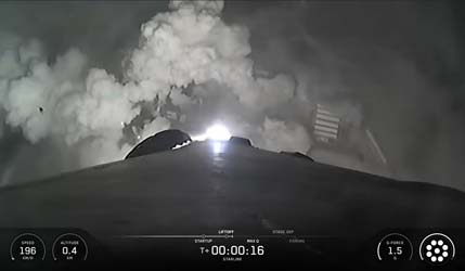 запуск ракети Falcon 9 Block 5 із супутниками Starlink Group 15-22 з бази Ванденберг