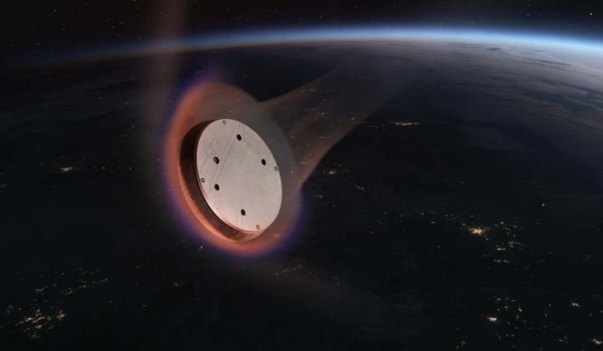 Художественное представление капсулы SpaceX Starfall