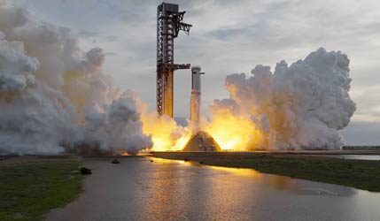 SpaceX провела огневое испытание ускорителя Super Heavy Booster 22