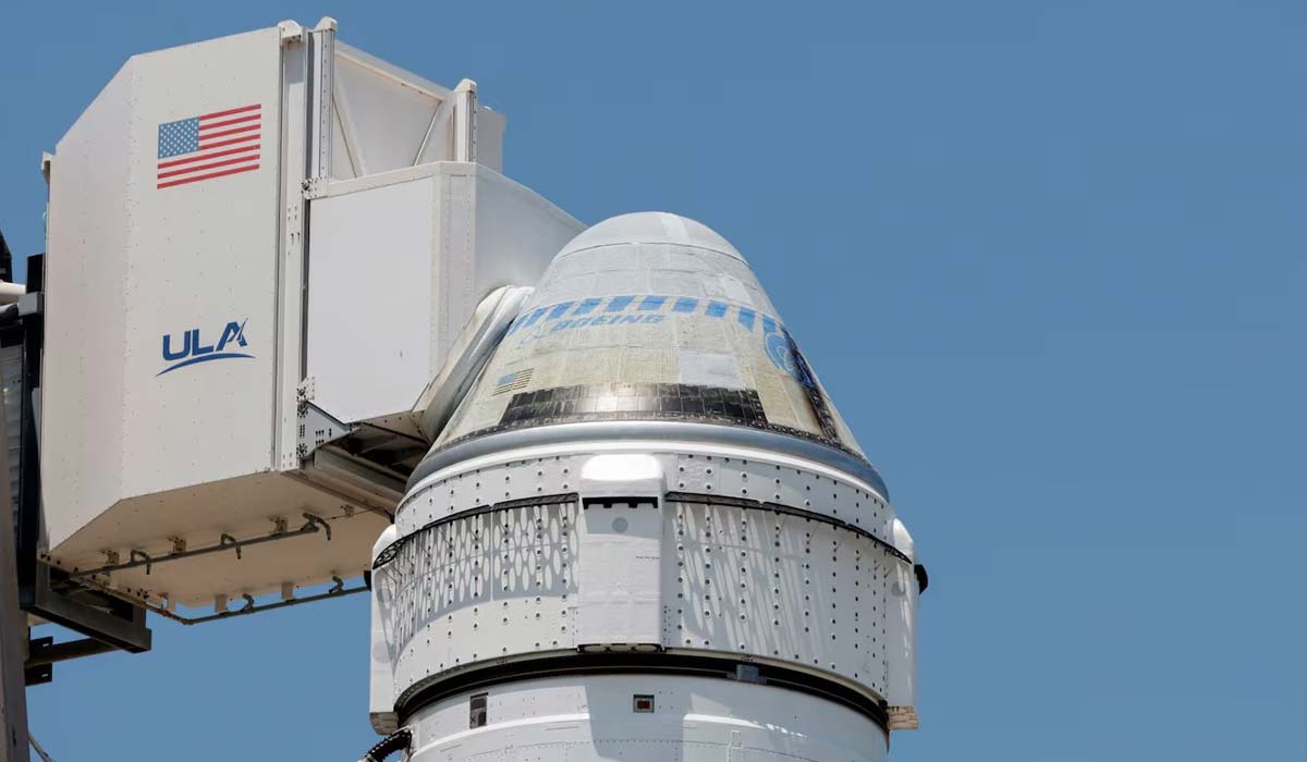 Boeing Starliner on top Atlas V rocket