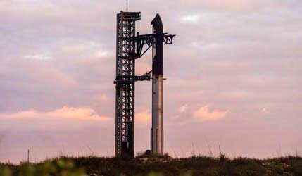 запуск ракеты Super Heavy / Starship