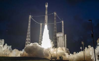 Взлет ракеты Vega-C со спутником Sentinel-1C системы Copernicus