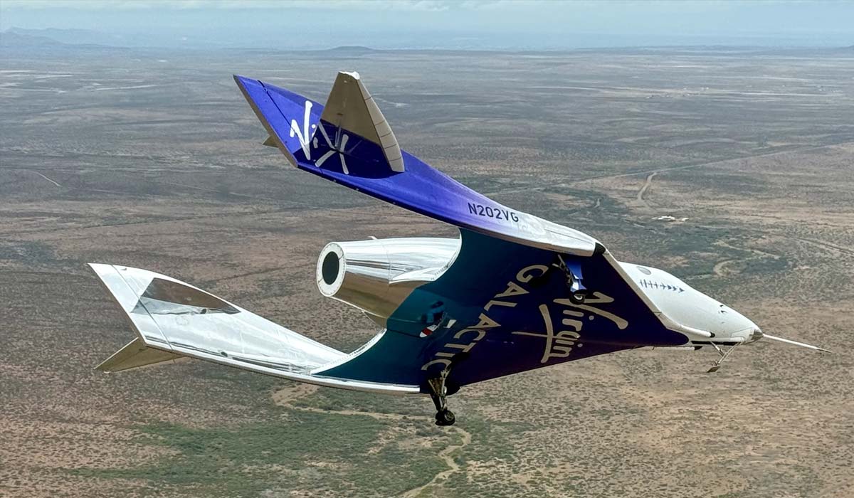 корабль Virgin Galactic VSS Unity во время полета